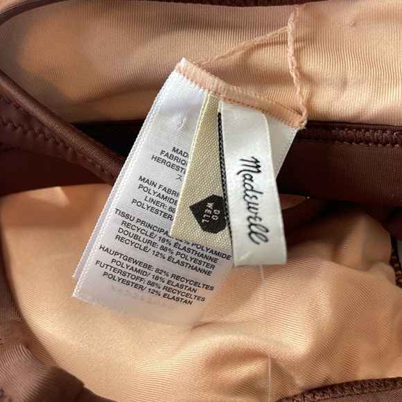 Madewell Second Wave Balconette Bikini Swim Top Brown Large - Picture 8 of 14